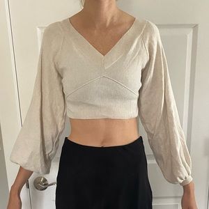 ZARA cropped sweater